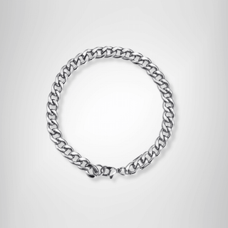 7mm Stainless Steel Curb Bracelet