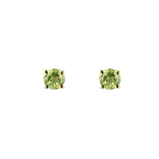 9ct Yellow Gold 4mm Peridot Stud Earrings