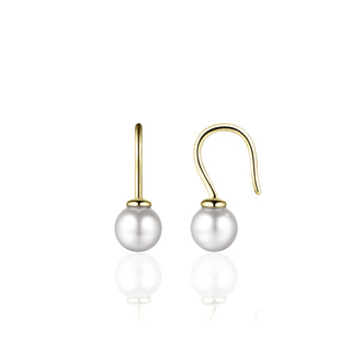 Gisser Gold Plated Pearl Hook Earrings