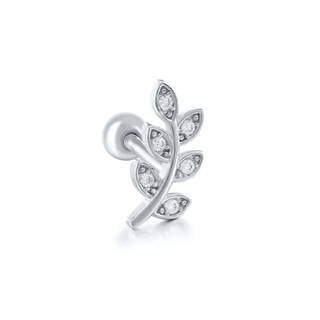 Leaf CZ Cartilage Stud | Ear Candy®