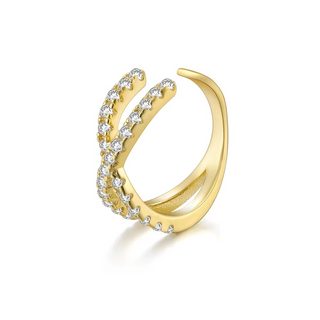 CZ Crossover Ear Cuff