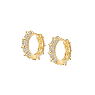 CZ Spike Detail Huggie