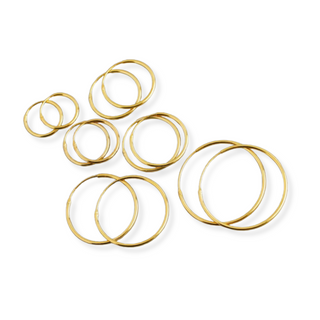 Gold Plated Silver Sleeper Hoop Earrings