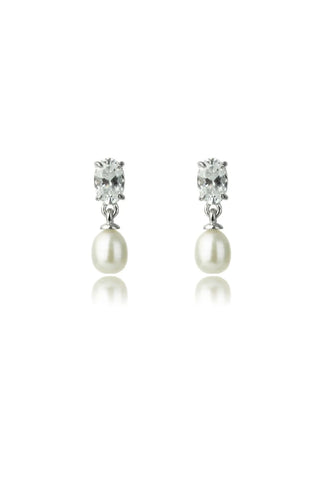 Ocean's Whitsundays Freshwater Pearl Earrings in Silver