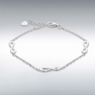 Silver Triple Infinity Bracelet
