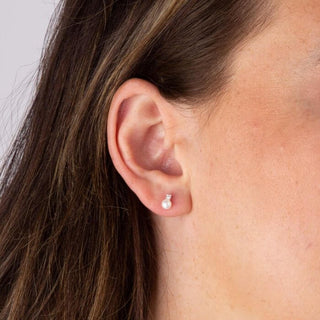 Mini Freshwater Pearl CZ Studs