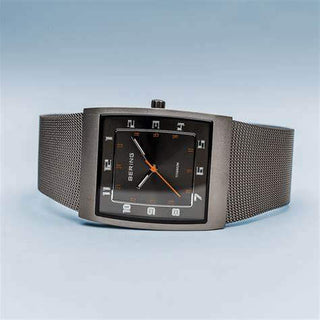 Bering Grey Mesh Rectangle Watch | 11233-077 | Bering Time Watches