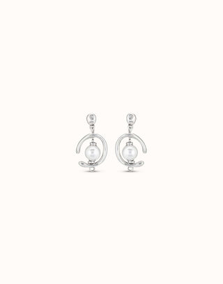 Unode50 Inorbit Earrings | PEN0444BPLMTL0U | Large Pearl Drop Earrings