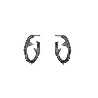 Shaun Leane Black Rose Thorn Small Hoop Earrings