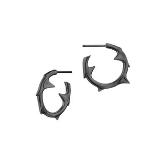 Shaun Leane Black Rose Thorn Small Hoop Earrings