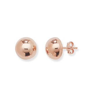 Rose Gold Plated Domed Stud Earrings