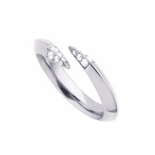 Shaun Leane Silver Sabre Wrap Diamond Ring