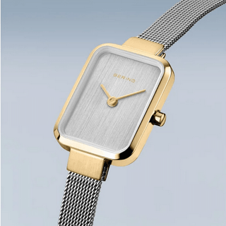 Bering Ladies Petite Rectangle | 14520-010 | Two Colour Watch
