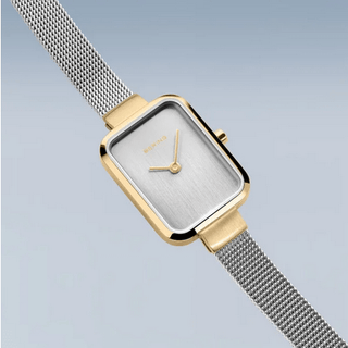 Bering Ladies Petite Rectangle | 14520-010 | Two Colour Watch