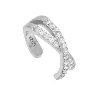 CZ Crossover Ear Cuff