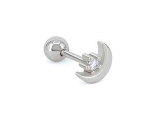 CZ Moon Cartilage Stud | Ear Candy®
