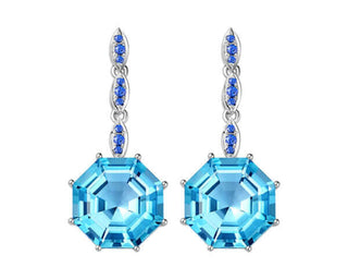 Fei Liu Victoriana Octagon Long Drop Earrings