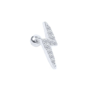 CZ Lightning Bolt Cartilage Stud