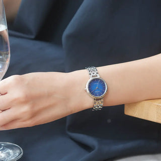 Ladies Blue Dial Silhouette Bracelet Watch