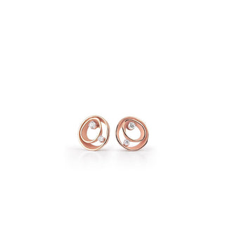 Anna Maria Cammilli DUNE 18ct Pink Champagne Gold Diamond Studs