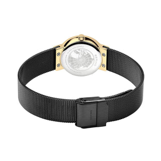 Bering Ladies Black & Gold Mother of Pearl Dial Watch