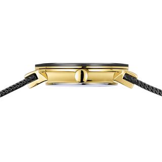 Bering Black & Gold Ceramic Wave Diamond Mesh Watch
