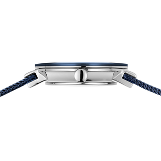 Bering Blue Ceramic Wave Diamond Mesh Watch