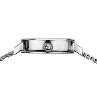 Bering Silver Petite Mother-of-Pearl Mesh Watch