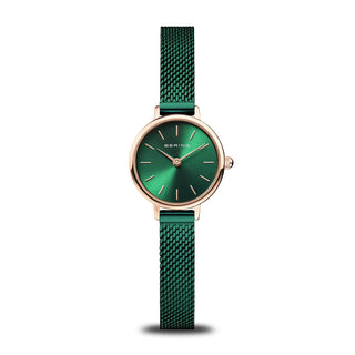 Bering Ladies Green & Rose Gold Watch | 11022-868 |Women's Green Watch 