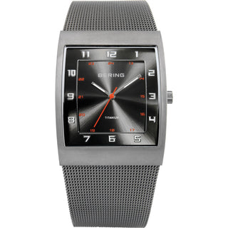 Bering Grey Mesh Rectangle Watch | 11233-077 | Bering Time Watches