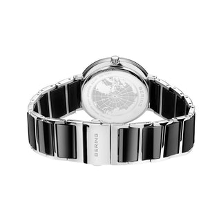 Bering Ladies Black & Silver Ceramic Crystal Watch