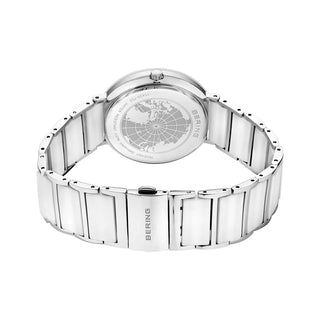Bering White & Silver Ceramic Sunray Dial Bracelet Watch