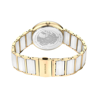 Bering White & Gold Ceramic Sunray Dial Bracelet Watch