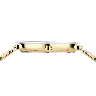 Bering White & Gold Ceramic Sunray Dial Bracelet Watch