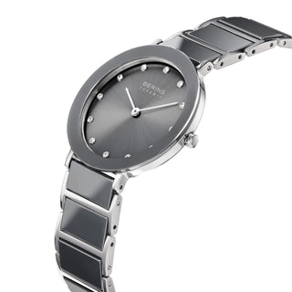 Bering Grey Ceramic CZ Watch | 11435-789 | Bering Watch Sale