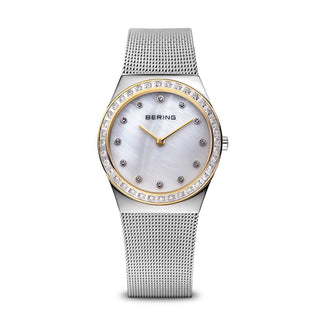 Bering Ladies Mother of Pearl Watch | 12430-010 | Crystal Bezel Watch