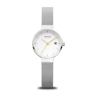 Bering Ladies Solar White Dial Watch | 14426-001 | Silver Solar Watch