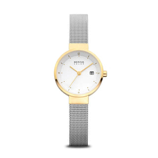 Bering Ladies Solar Two Tone Watch | 14426-010 | Solar Watch With Date 