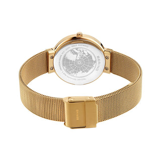 Bering Ladies Minimalist Brushed Gold Watch