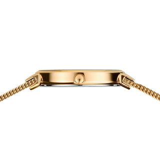 Bering Ladies Minimalist Brushed Gold Watch