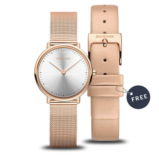 Bering Ladies Ultra Slim Rose Gold Watch Set | 15729-960 | Bering Time