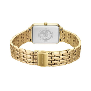 Bering Ladies Gold Rectangular Bracelet Watch