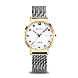 Bering Ladies Titanium & Brushed Gold Watch