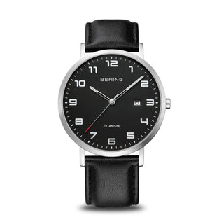 Bering Men's Titanium Black Dial Watch | 18640-402 | Black Watches