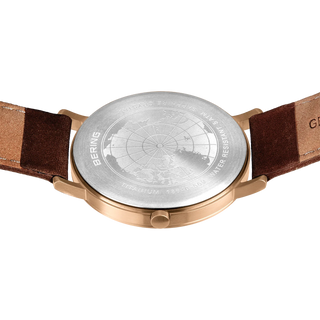 Bering Gents Maxi Titanium Blue & Rose Gold Watch