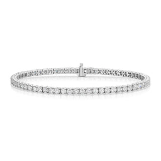 18ct White Gold 5ct Lab-Grown Diamond Tennis Bracelet