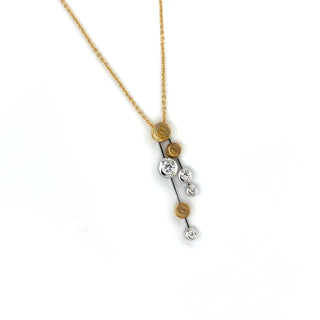 18ct Yellow & White Gold Citrine & Diamond Bubbles Necklace