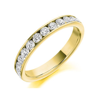 18ct Yellow Gold 0.75ct HSI Certified Eternity Ring