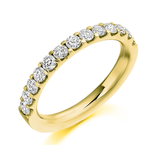 18ct Yellow Gold 0.75ct HSI Claw Set Eternity