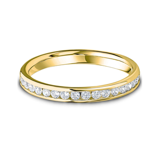 18ct Yellow Gold 0.33ct Diamond Channel Set Half Eternity Ring